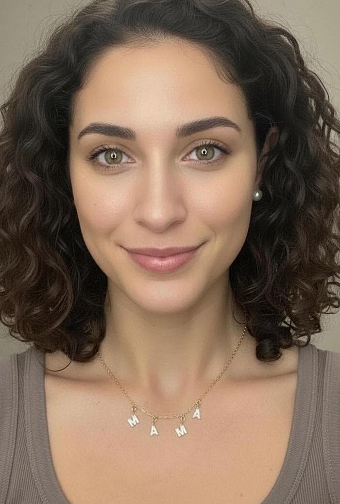 Sparkling letter necklace