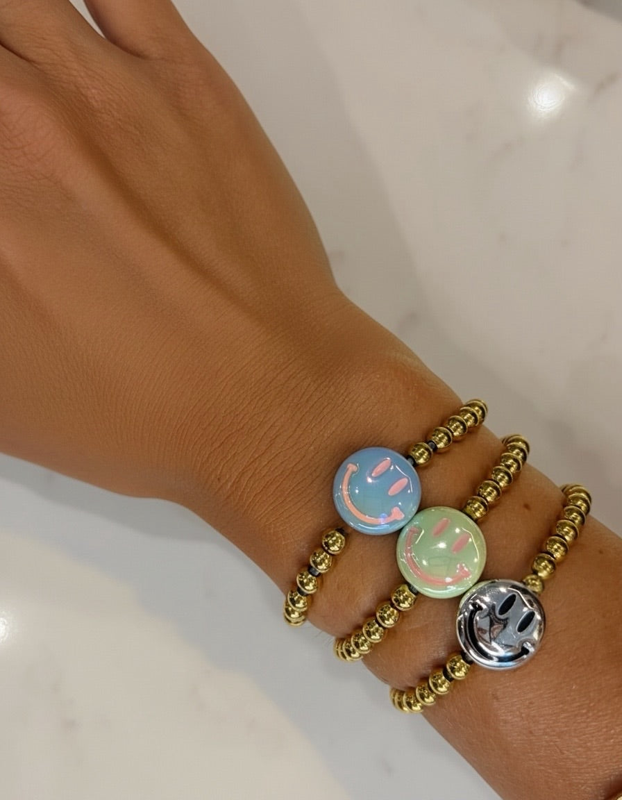 Gold Smiley Bracelet