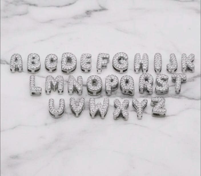Sparkling or shiny bubble name bracelet
