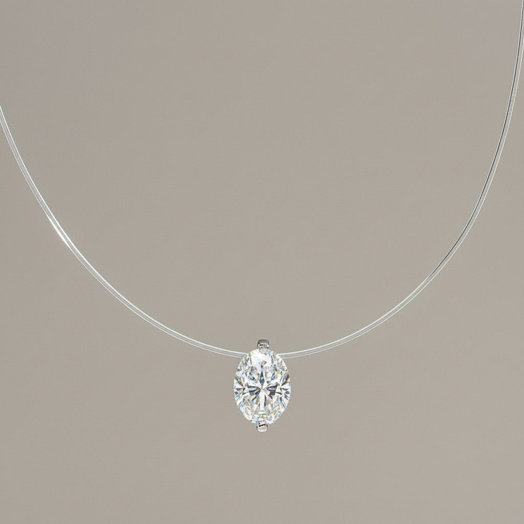 Floating sparkling necklace
