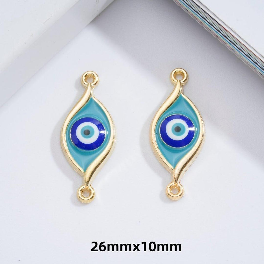Personalisierte Sonnenbrillenkette mit optionalem bösen Blick-Anhänger