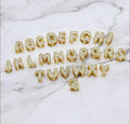Sparkling or shiny bubble charm personalised gold bracelet