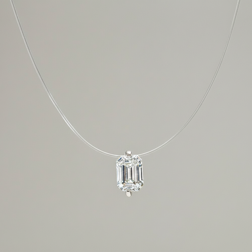 Floating sparkling necklace