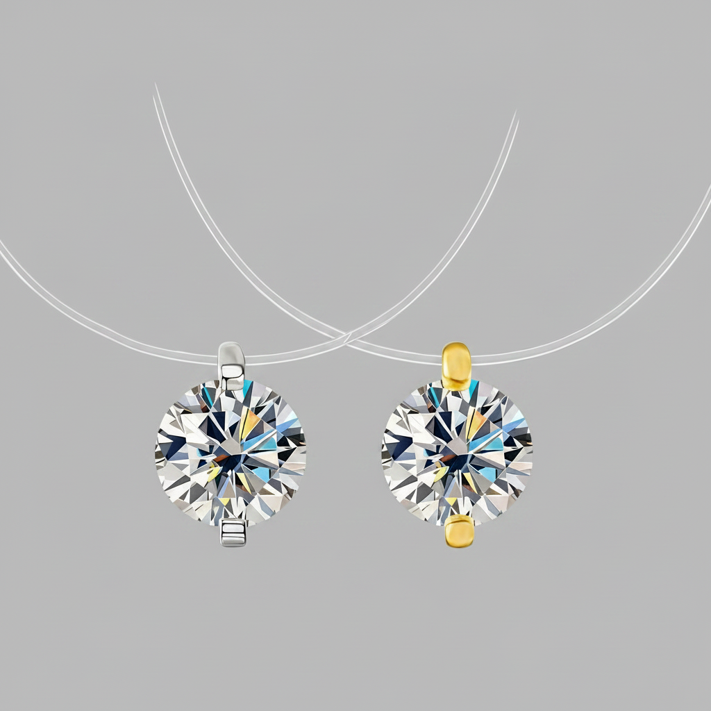 Floating sparkling necklace