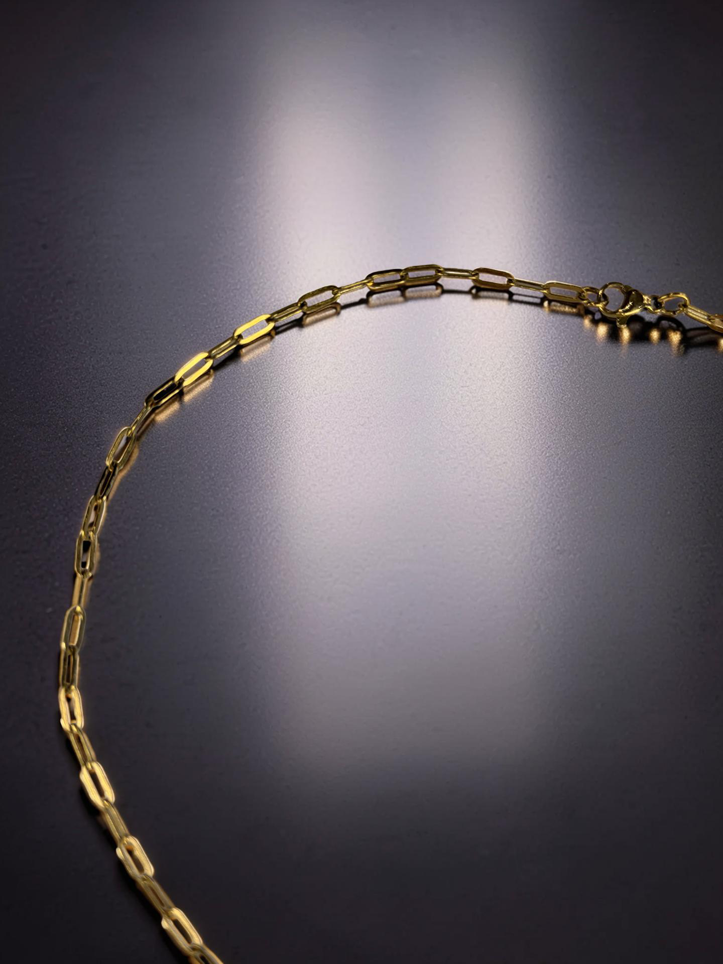 Paperclip charm necklace