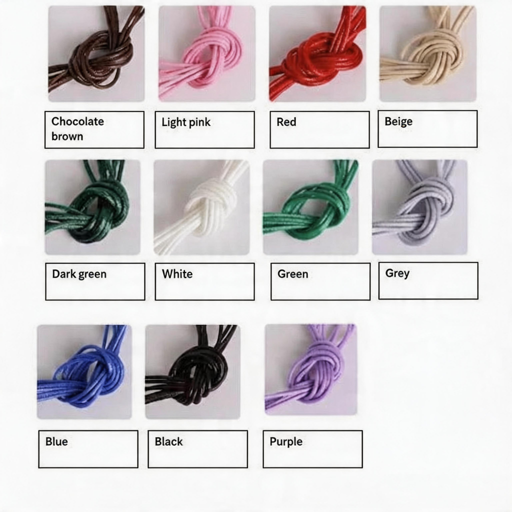 Adjustable string bracelet with letters