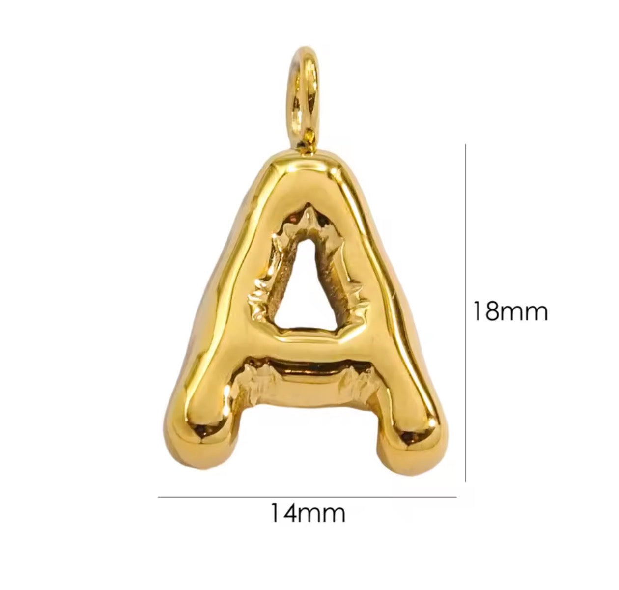 Puffy Initial Necklace