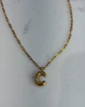 Puffy Initial Necklace