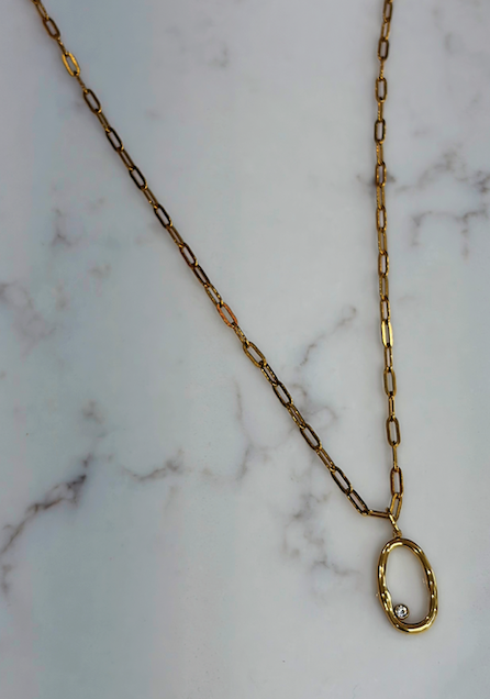 Halo Birthstone Pendant Necklace
