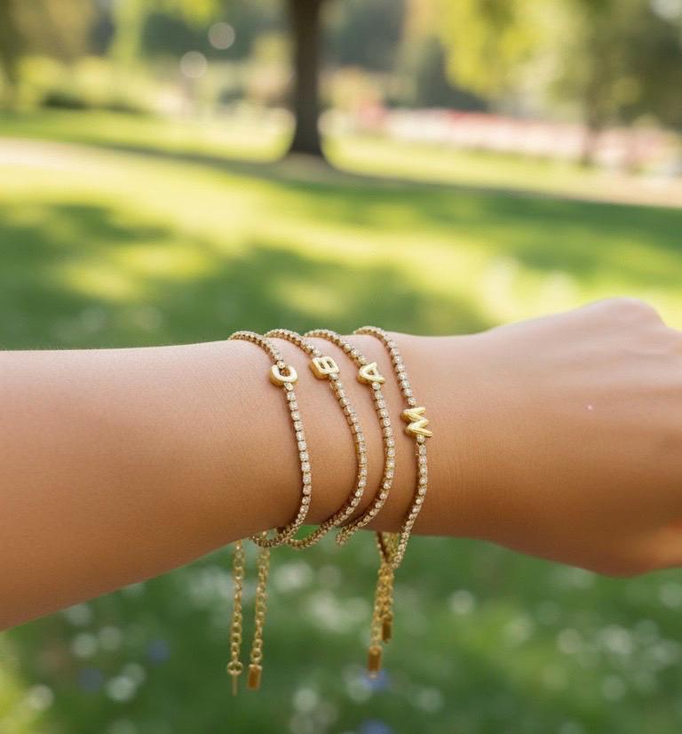Sparkling Initial Bracelet