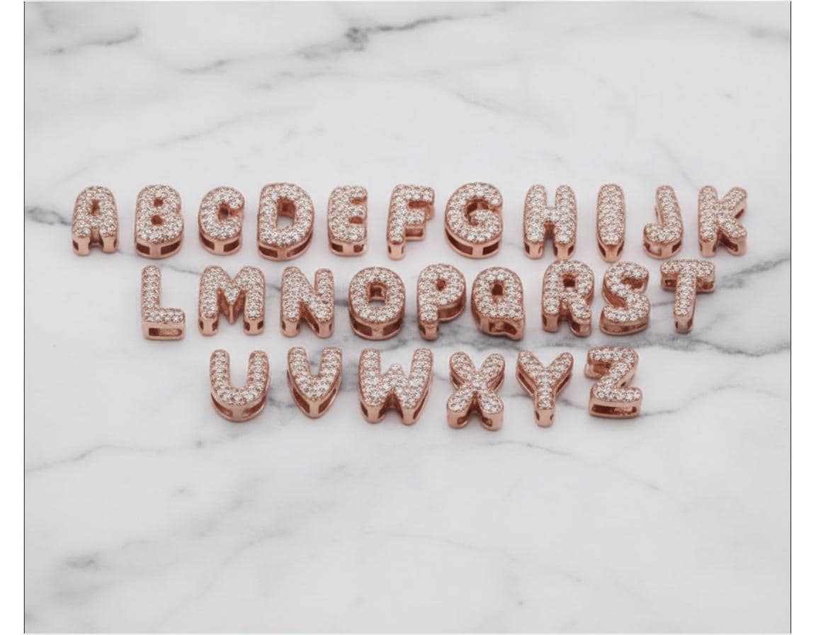 Sparkling or shiny bubble name necklace