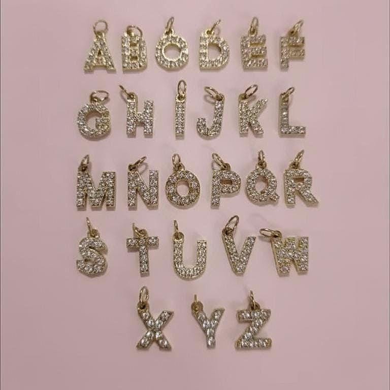 Sparkling letter necklace