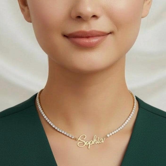 Sparkling Name Necklace
