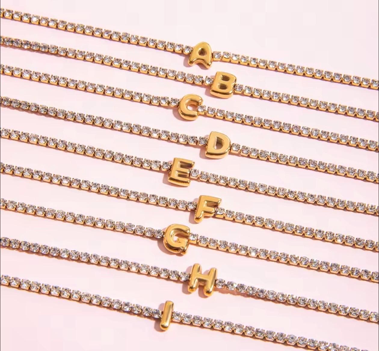 Sparkling Initial Bracelet