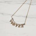 Personalised name necklace with large irregular imitation pearl